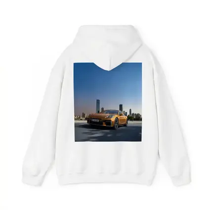 Porsche Panamera Orange City Skyline View