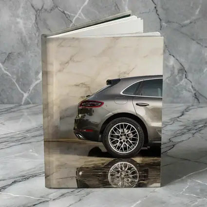 Porsche Macan Gray Marble Showroom Background