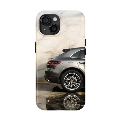 Porsche Macan Gray Marble Showroom Background