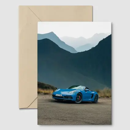 Porsche Boxster Blue Mountains Road Background