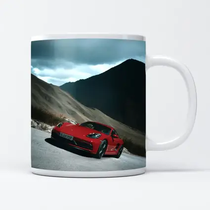 Red Porsche Cayman Mountain Road Drive