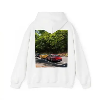 Porsche 911 Cars On Tree Lined Road