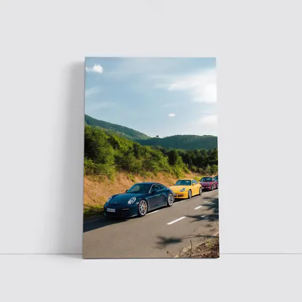 Porsche 911 Cars on Mountain Road