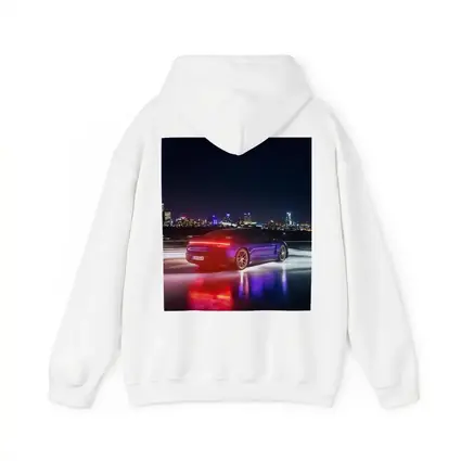 Porsche Taycan Purple Night City Lights
