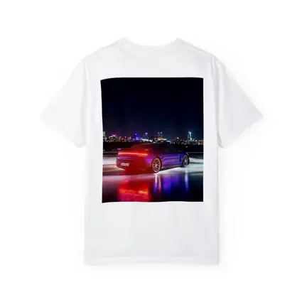 Porsche Taycan Purple Night City Lights