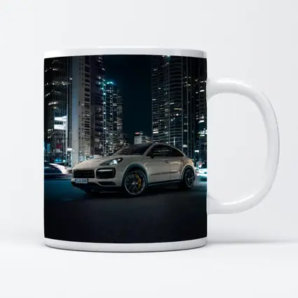 Porsche Cayenne City Night Skyline Shot