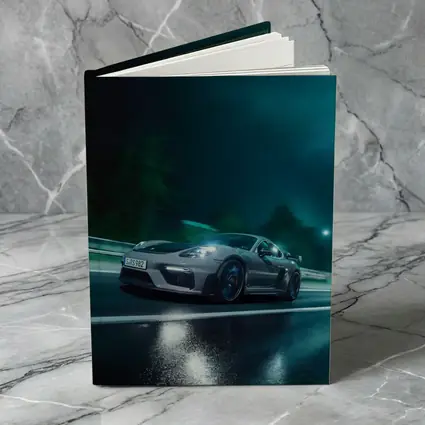Porsche Cayman GT4 Speeding At Night