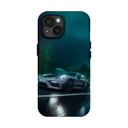 Porsche Cayman GT4 Speeding At Night