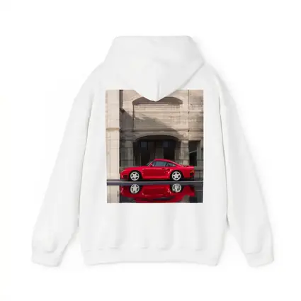 Porsche 959 Red Classic Against Stone Building