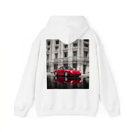 Red Porsche 959 Classic Supercar Urban Setting