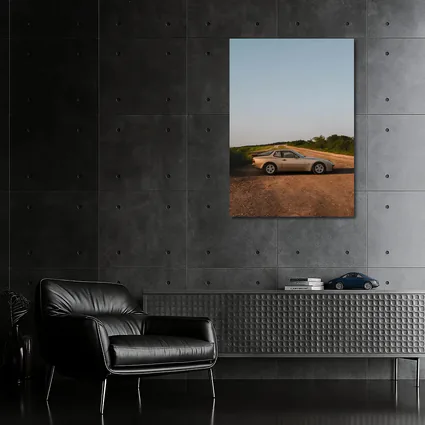 Porsche 944 Silver Coupe Country Road