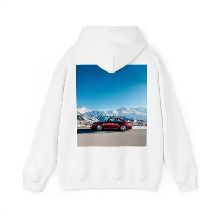 Porsche 911 Red Classic Winter Mountains