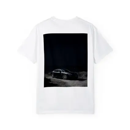 Porsche Panamera Parked on Dark Terrain