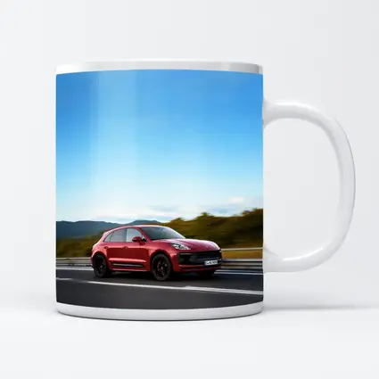 Red Porsche Macan GTS On Open Highway