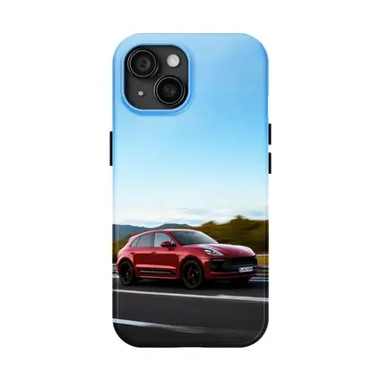 Red Porsche Macan GTS On Open Highway
