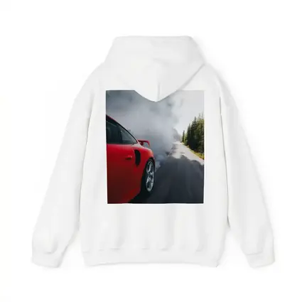 Red Porsche 911 Burnout Forest Road