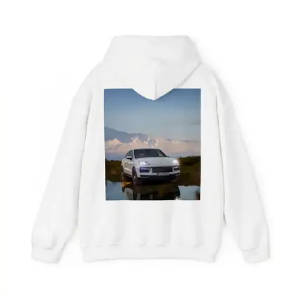 Porsche Cayenne White SUV Mountain Backdrop
