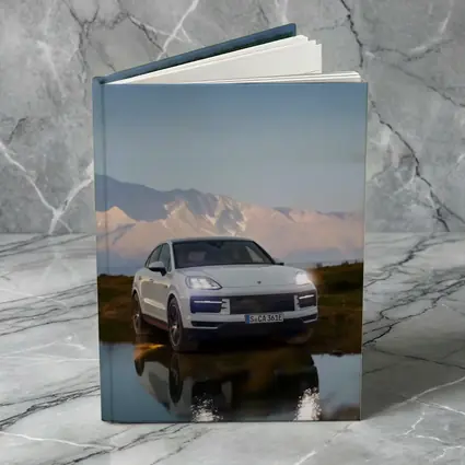 Porsche Cayenne White SUV Mountain Backdrop