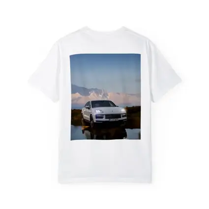 Porsche Cayenne White SUV Mountain Backdrop