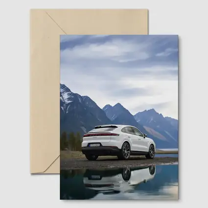 Porsche Cayenne Coupe White Mountain Lake
