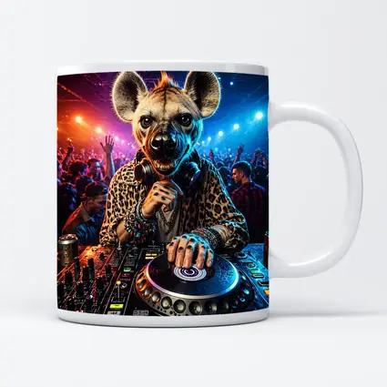 Hyena DJ Spinning Decks At Nightclub