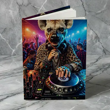 Hyena DJ Spinning Decks At Nightclub