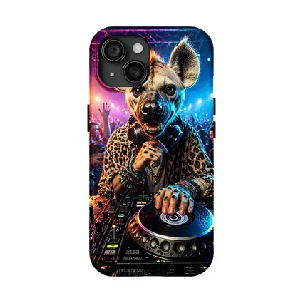 Hyena DJ Spinning Decks At Nightclub