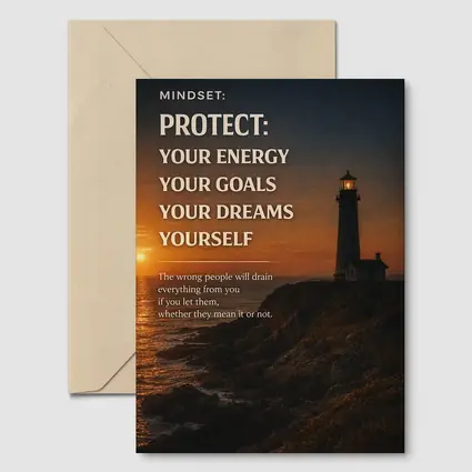 Protect Your Energy Goals Dreams Mindset Quote