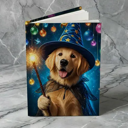 Golden Retriever Wizard Dog Magic Sparkle