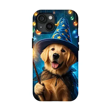 Golden Retriever Wizard Dog Magic Sparkle