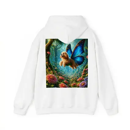 Golden Puppy Butterfly Wings Enchanted Forest