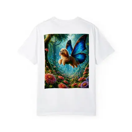 Golden Puppy Butterfly Wings Enchanted Forest