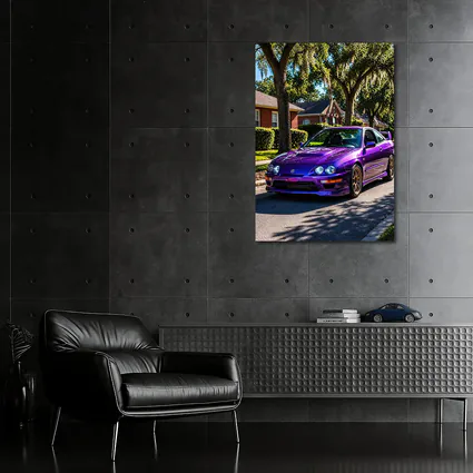 Purple Acura Integra Type R Suburban Street