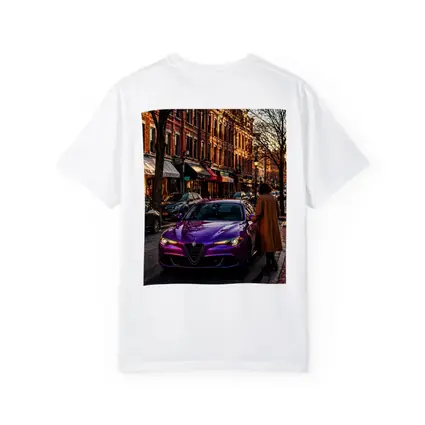 Alfa Romeo Giulia Purple On City Street