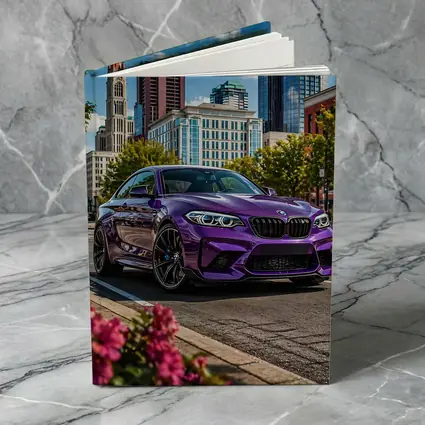 Purple BMW M2 City Street Urban Background