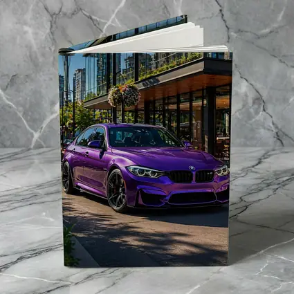 Purple BMW M3 Parked in Seattle City