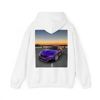 Purple BMW M4 at Sunset Sky