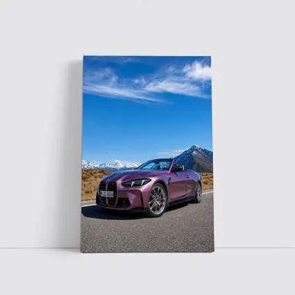BMW M4 Convertible Purple Mountain Road