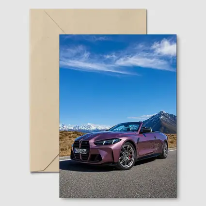 BMW M4 Convertible Purple Mountain Road