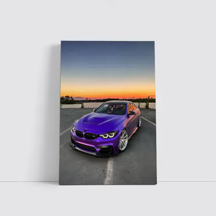 Purple BMW M4 Coupe Sunset Sky
