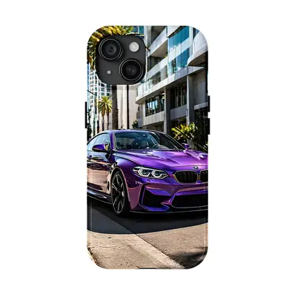 Purple BMW M2 Parked on City Street