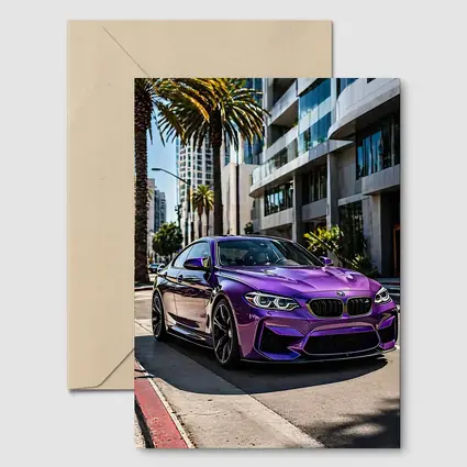 Purple BMW M2 Parked on City Street