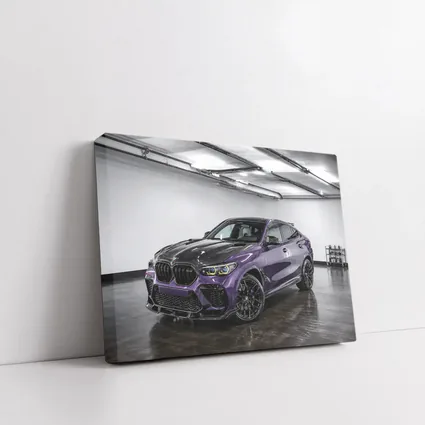 BMW X6 M Purple Carbon Body Indoor Garage