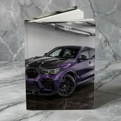 BMW X6 M Purple Carbon Body Indoor Garage