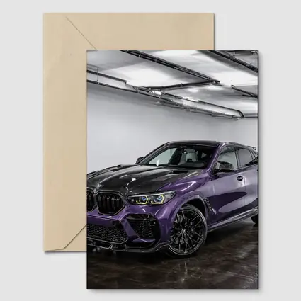 BMW X6 M Purple Carbon Body Indoor Garage