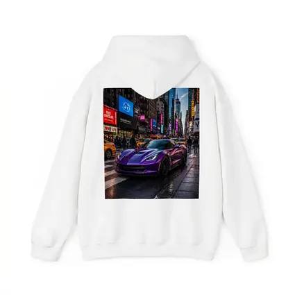 Purple Chevrolet Corvette Times Square New York