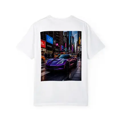 Purple Chevrolet Corvette Times Square New York