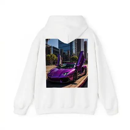 Purple Lamborghini Aventador Los Angeles City Street