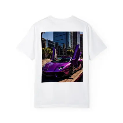 Purple Lamborghini Aventador Los Angeles City Street