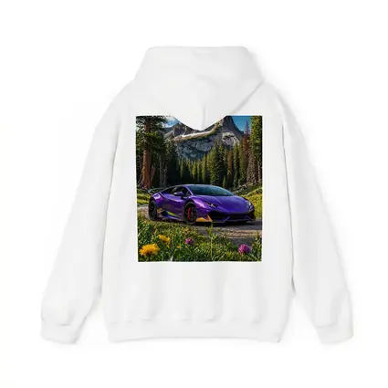 Purple Lamborghini Huracan Mountain Forest Setting